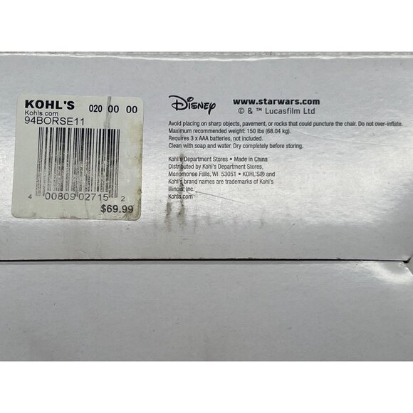 Star Wars Kids LED Inflatable Chair With Remote Control & Color Changing Lights - Picture 5 of 5